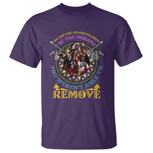 Native American T Shirt We Are The Grandchildren Of The Indians Indigenous Warrior TS11 Purple Print Your Wear