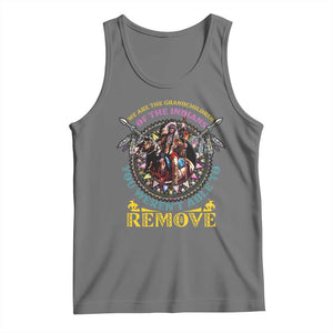 Native American Tank Top We Are The Grandchildren Of The Indians Indigenous Warrior TS11 Black Heather Print Your Wear