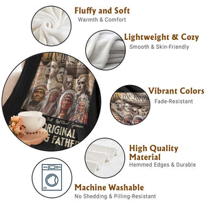 Native American Throw Blanket The Original Founding Fathers We The People Indian Tribe Chief TS11 Print Your Wear