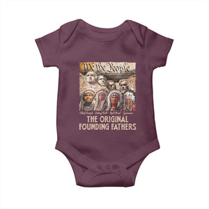 Native American Baby Onesie The Original Founding Fathers We The People Indian Tribe Chief TS11 Maroon Print Your Wear