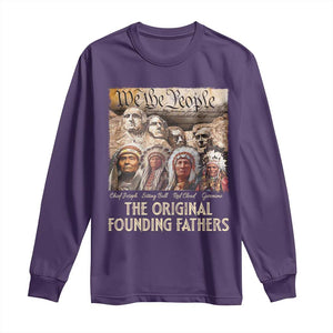 Native American Long Sleeve Shirt The Original Founding Fathers We The People Indian Tribe Chief TS11 Purple Print Your Wear