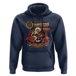 Native American Rider Hoodie American Indian Legendary Motorcycle Vintage Pin Up Girl TS11 Navy Print Your Wear