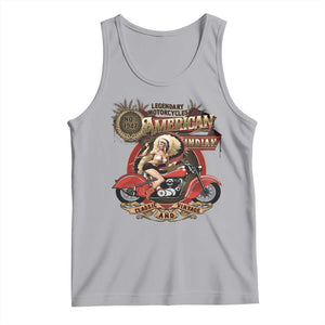 Native American Rider Tank Top American Indian Legendary Motorcycle Vintage Pin Up Girl TS11 Athletic Heather Print Your Wear