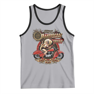 Native American Rider Tank Top American Indian Legendary Motorcycle Vintage Pin Up Girl TS11 Athletic Heather Black Print Your Wear