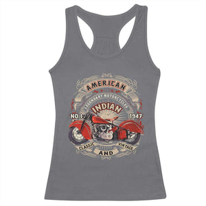 Native American Rider Racerback Tank Top American Indian Legendary Motorcycle Vintage Biker TS11 Charcoal Print Your Wear