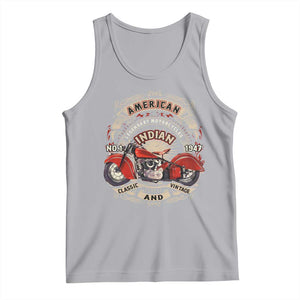 Native American Rider Tank Top American Indian Legendary Motorcycle Vintage Biker TS11 Athletic Heather Print Your Wear