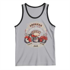 Native American Rider Tank Top American Indian Legendary Motorcycle Vintage Biker TS11 Athletic Heather Black Print Your Wear