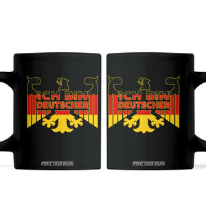 Proud Germany Coffee Mug Ich Bin Deutscher Bundesadler Coat of Arms TS11 Black Print Your Wear