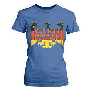 Proud Germany T Shirt For Women Ich Bin Deutscher Bundesadler Coat of Arms TS11 Royal Blue Print Your Wear