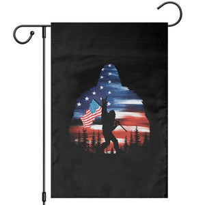 Funny Bigfoot Night Stroll American Flag Garden Flag Patriotic 4th July TS11 Black Print Your Wear