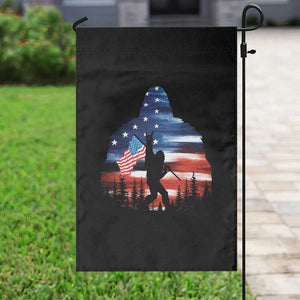 Funny Bigfoot Night Stroll American Flag Garden Flag Patriotic 4th July TS11 Print Your Wear