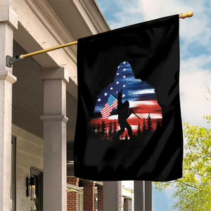 Funny Bigfoot Night Stroll American Flag Garden Flag Patriotic 4th July TS11 Print Your Wear
