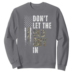 Funny Dont Let The Old Guy In Sweatshirt Vintage Camo American Flag TS11 Charcoal Print Your Wear