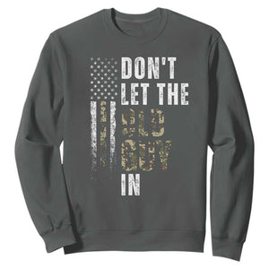 Funny Dont Let The Old Guy In Sweatshirt Vintage Camo American Flag TS11 Dark Heather Print Your Wear