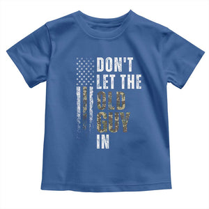 Funny Dont Let The Old Guy In Toddler T Shirt Vintage Camo American Flag TS11 Royal Blue Print Your Wear