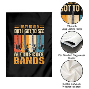 Funny I May Be Old But I Got To See All The Cool Bands Garden Flag Guitar TS11 Print Your Wear
