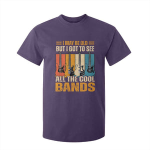 Funny I May Be Old But I Got To See All The Cool Bands T Shirt For Kid Guitar TS11 Purple Print Your Wear