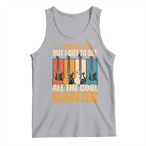 Funny I May Be Old But I Got To See All The Cool Bands Tank Top Guitar TS11 Athletic Heather Print Your Wear