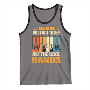 Funny I May Be Old But I Got To See All The Cool Bands Tank Top Guitar TS11 Deep Heather Black Print Your Wear