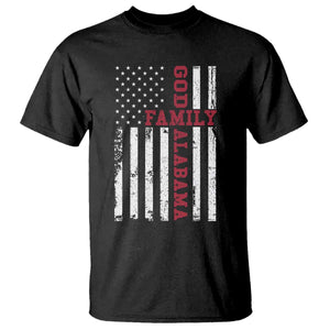 God Family Alabama T Shirt AL Game Day Christian American Flag