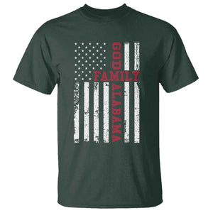 God Family Alabama T Shirt AL Game Day Christian American Flag