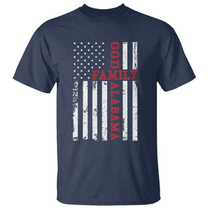 God Family Alabama T Shirt AL Game Day Christian American Flag