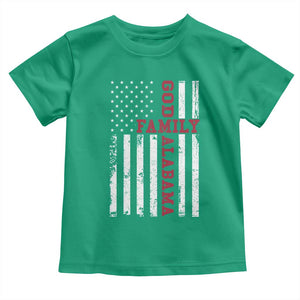 God Family Alabama Toddler T Shirt AL Game Day Christian American Flag