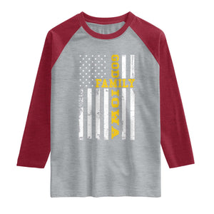 God Family Iowa Raglan Shirt IA State Game Day Christian American Flag