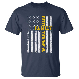 God Family Iowa T Shirt IA State Game Day Christian American Flag