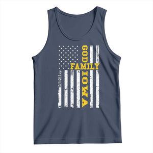 God Family Iowa Tank Top IA State Game Day Christian American Flag