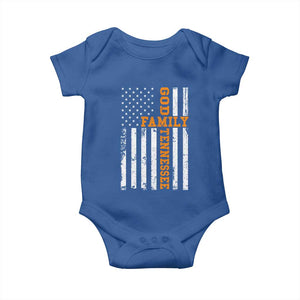 God Family Tennessee Baby Onesie TN Game Day Christian American Flag