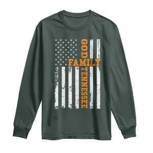 God Family Tennessee Long Sleeve Shirt TN Game Day Christian American Flag