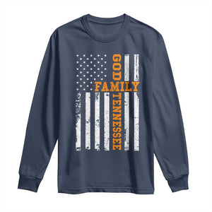 God Family Tennessee Long Sleeve Shirt TN Game Day Christian American Flag