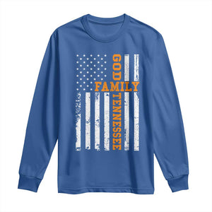 God Family Tennessee Long Sleeve Shirt TN Game Day Christian American Flag