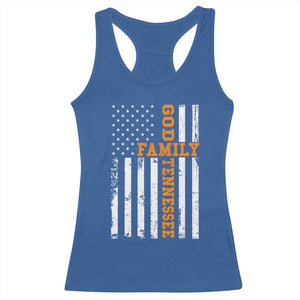 God Family Tennessee Racerback Tank Top TN Game Day Christian American Flag