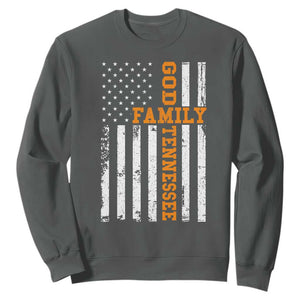 God Family Tennessee Sweatshirt TN Game Day Christian American Flag