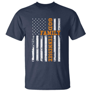 God Family Tennessee T Shirt TN Game Day Christian American Flag