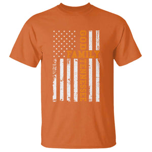 God Family Tennessee T Shirt TN Game Day Christian American Flag