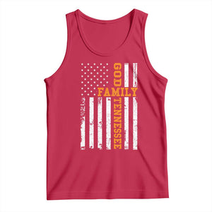 God Family Tennessee Tank Top TN Game Day Christian American Flag