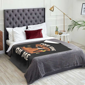 Funny Thanksgiving Turkey Throw Blanket Pour Some Gravy On Me TS11 Print Your Wear