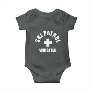 Ski Patrol Whistler Baby Onesie Winter Slopes Skiing Snowboarding TS11 Dark Heather Print Your Wear