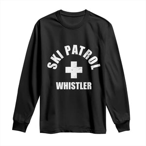 Ski Patrol Whistler Long Sleeve Shirt Winter Slopes Skiing Snowboarding TS11 Black Print Your Wear