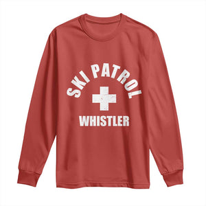 Ski Patrol Whistler Long Sleeve Shirt Winter Slopes Skiing Snowboarding TS11 Red Print Your Wear