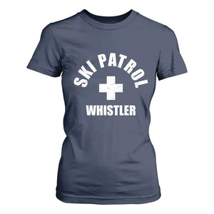 Ski Patrol Whistler T Shirt For Women Winter Slopes Skiing Snowboarding TS11 Navy Print Your Wear