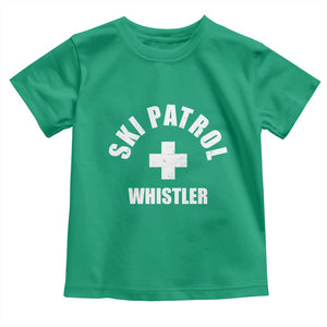Ski Patrol Whistler Toddler T Shirt Winter Slopes Skiing Snowboarding TS11 Irish Green Print Your Wear