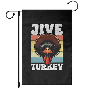 Funny Jive Thanksgiving Turkey Day Garden Flag Retro Afro Black Turkey TS11 Black Print Your Wear