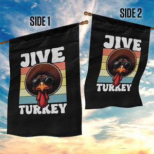 Funny Jive Thanksgiving Turkey Day Garden Flag Retro Afro Black Turkey TS11 Print Your Wear