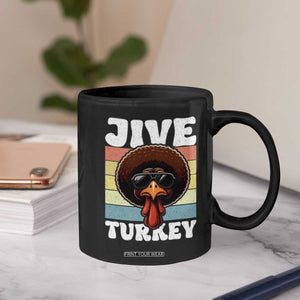Funny Jive Thanksgiving Turkey Day Coffee Mug Retro Afro Black Turkey TS11 Print Your Wear