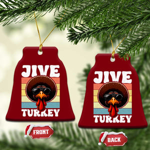 Funny Jive Thanksgiving Turkey Day Ceramic Ornament Retro Afro Black Turkey TS11 Print Your Wear