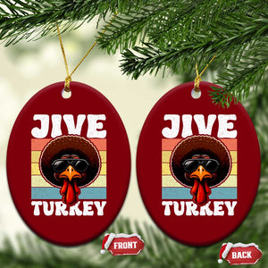 Funny Jive Thanksgiving Turkey Day Ceramic Ornament Retro Afro Black Turkey TS11 Print Your Wear